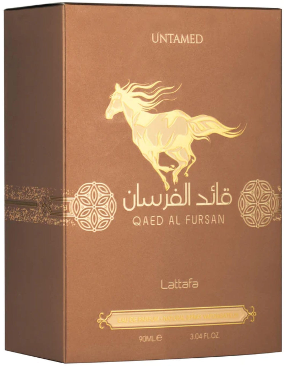 Lattafa Qaed Al Fursan Untamed lifestyle-shot suggests versatile unisex appeal for special occasions