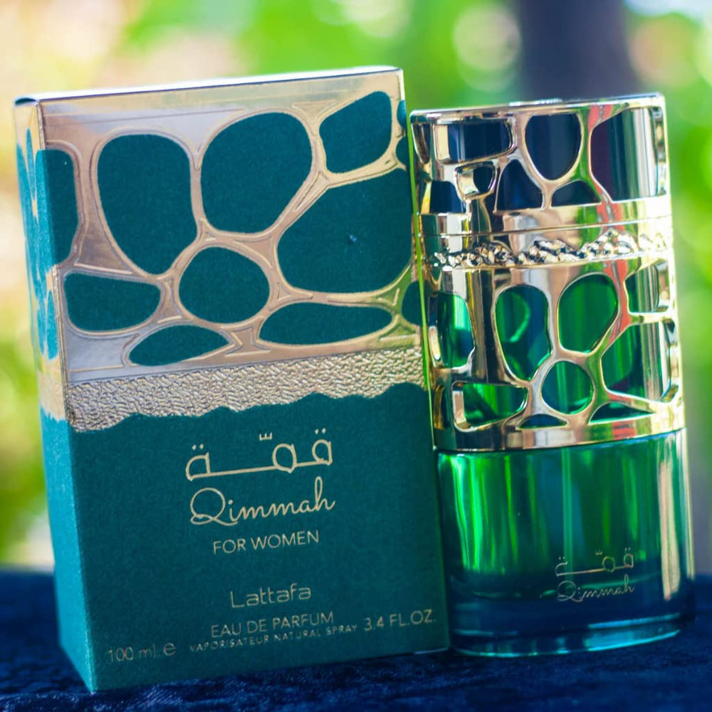 Lattafa Qimmah on-skin swatch demonstrates soft oriental vibe and refined presence