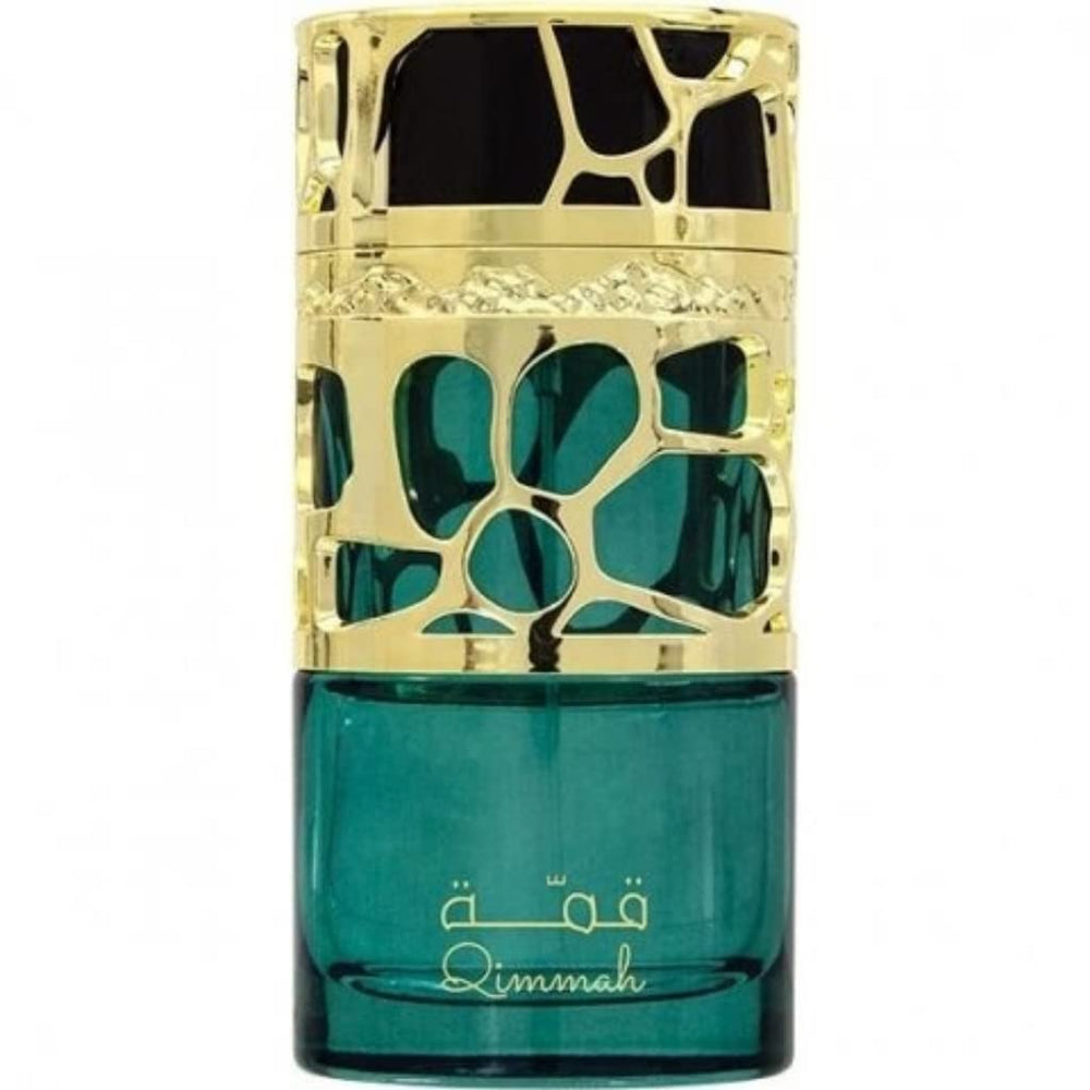 Lattafa Qimmah packaging image signals premium presentation suitable for gifting