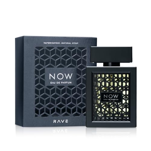 Lattafa Rave Now packaging box signals premium gifting and travel-ready elegance.
