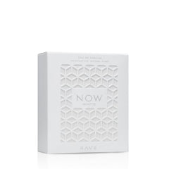Lattafa Rave Now White packaging and outer box on premium unisex fragrance