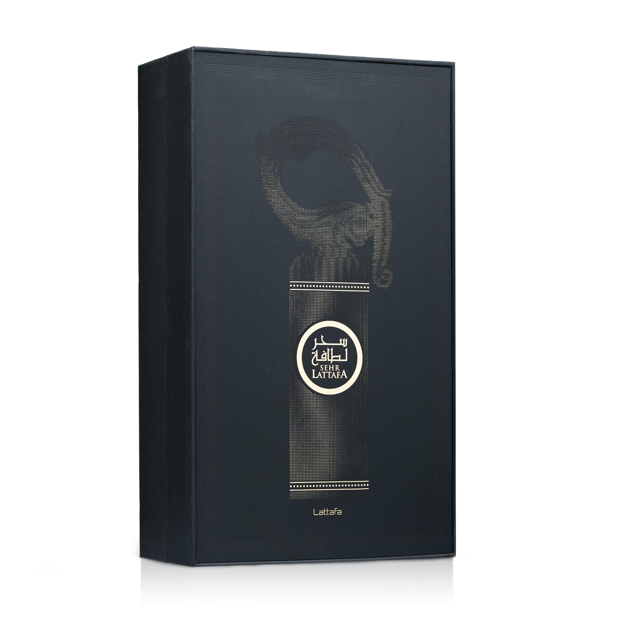 Lattafa Sehr base-notes Vanilla Amber Tonka evoke warm, comforting finishes.