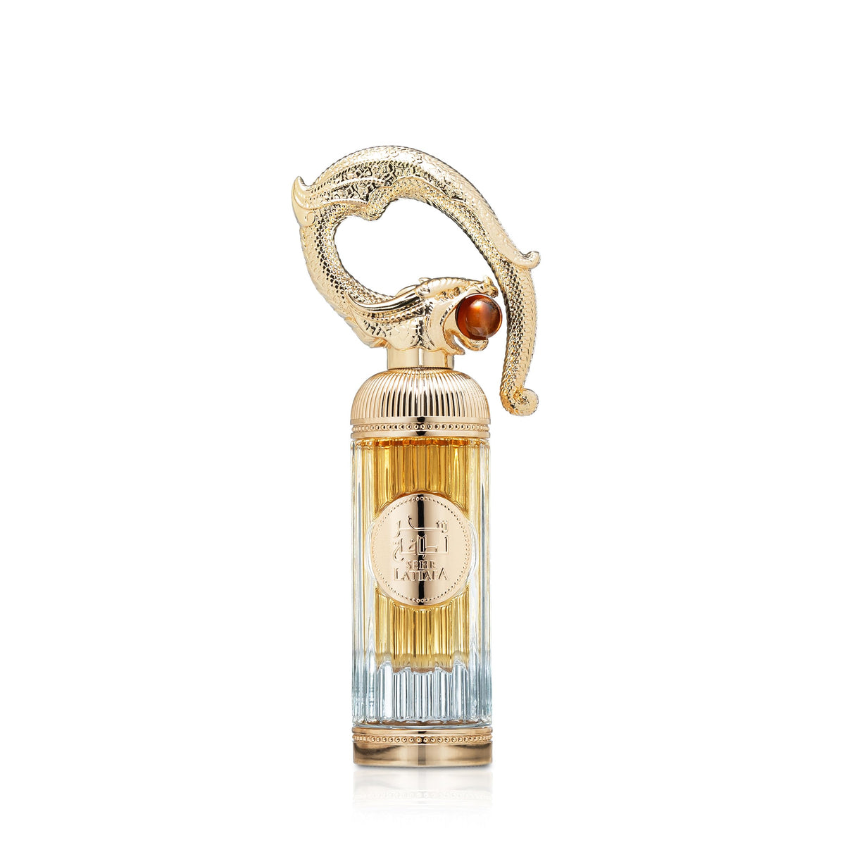 Lattafa Sehr bottle showcases a versatile unisex fragrance for daily wear.