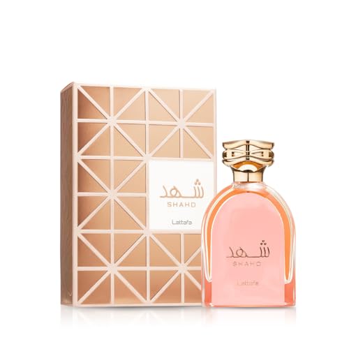 Lattafa Shahd top notes of almond and orange for a bright opening.