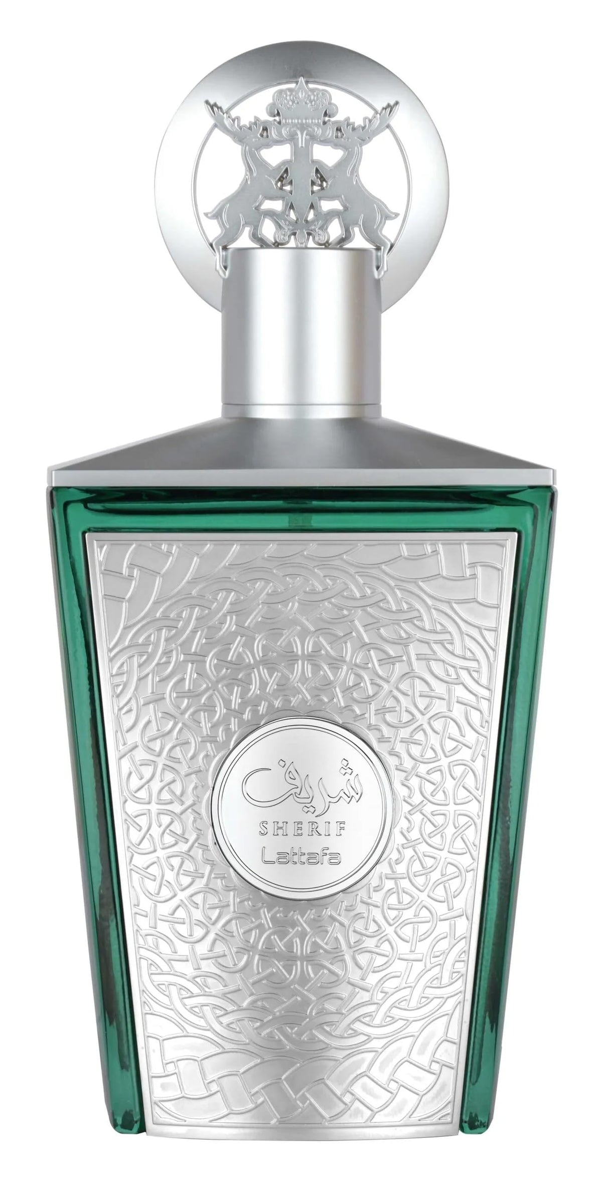 Lattafa Sherif fragrance bottle design is sleek and modern for gifting or shelf display.