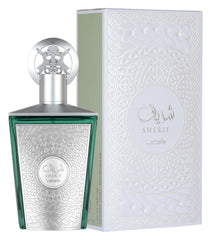 Lattafa Sherif heart notes highlight cashmeran and cedarwood for refined depth.