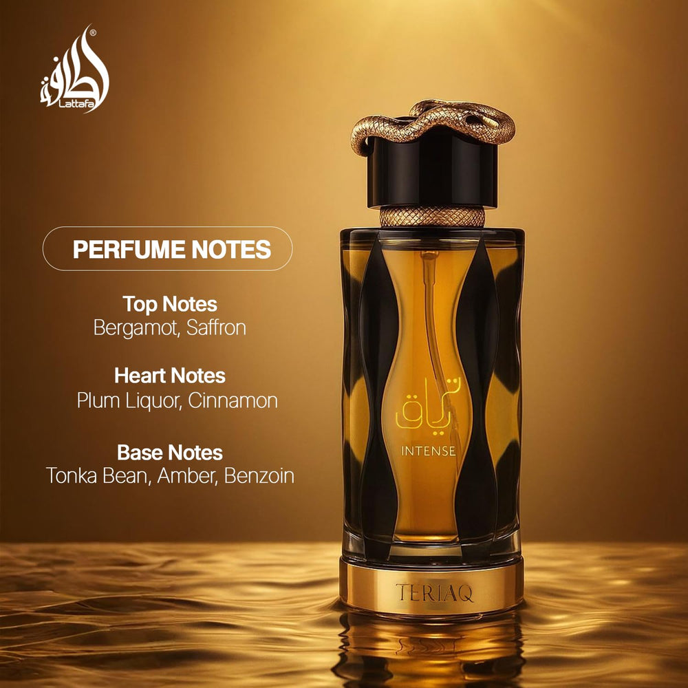 Lattafa Teriaq Intense cinnamon note enhances spicy allure.
