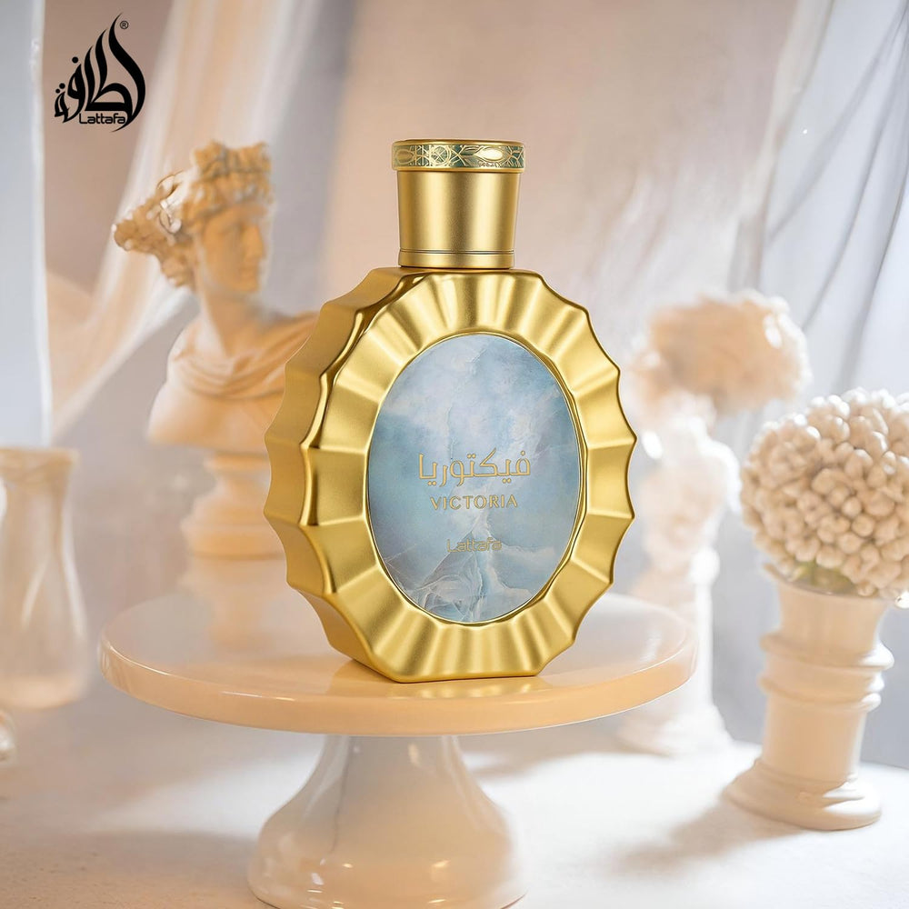 Lattafa Victoria elegant packaging shown for gifting and premium presentation