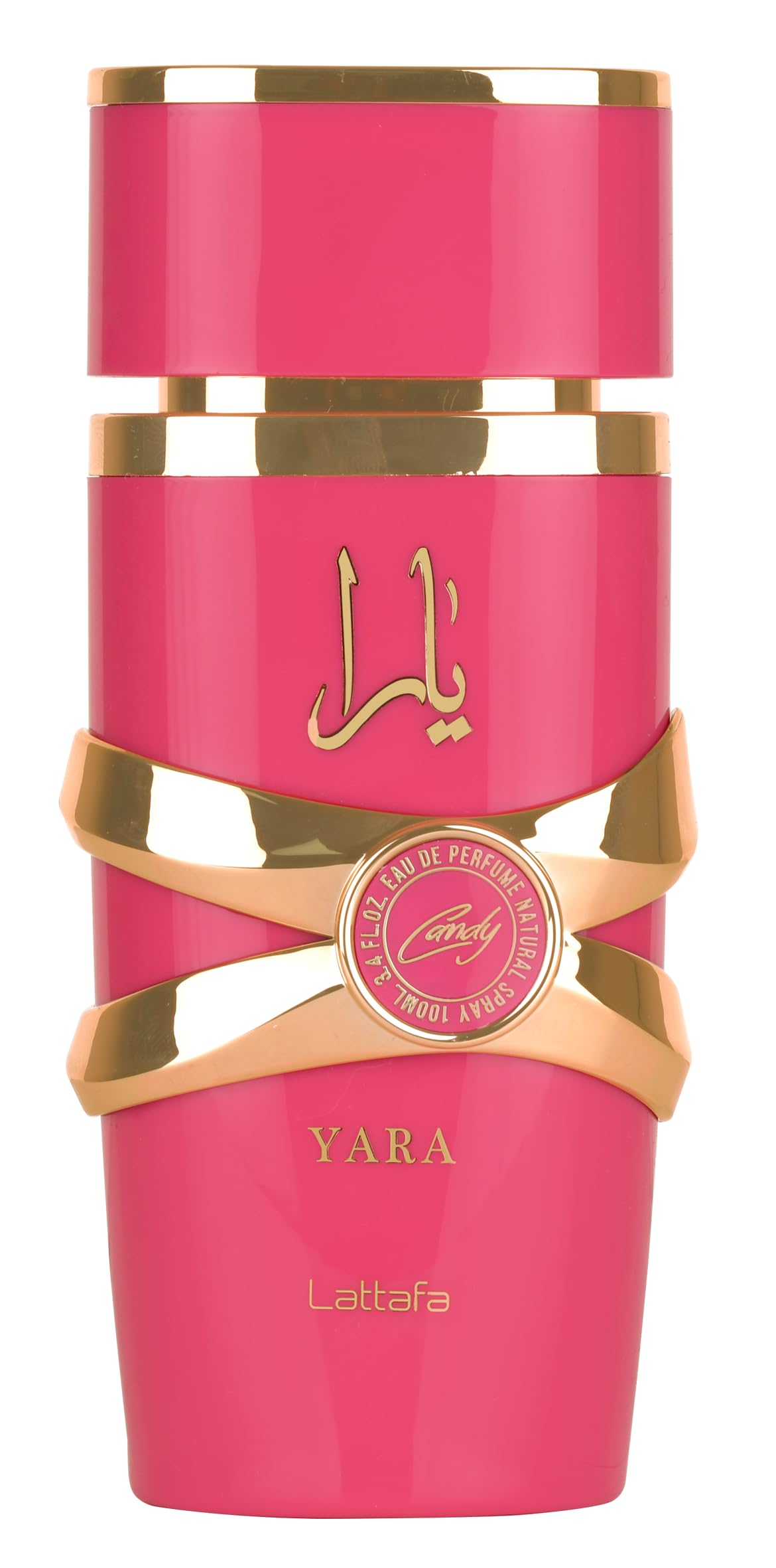 Lattafa Yara Candy bottle front for premium evening fragrance