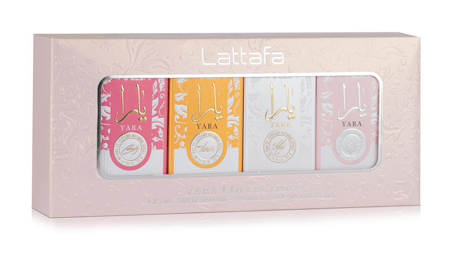 Lattafa Yara Candy bottle highlights bright, playful notes ideal for casual daytime wear.