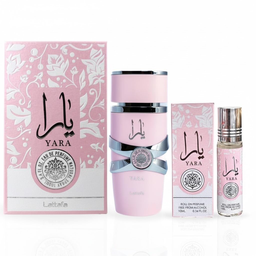Lattafa Yara EDP bottle 3.4oz for daily elegance and confidence.