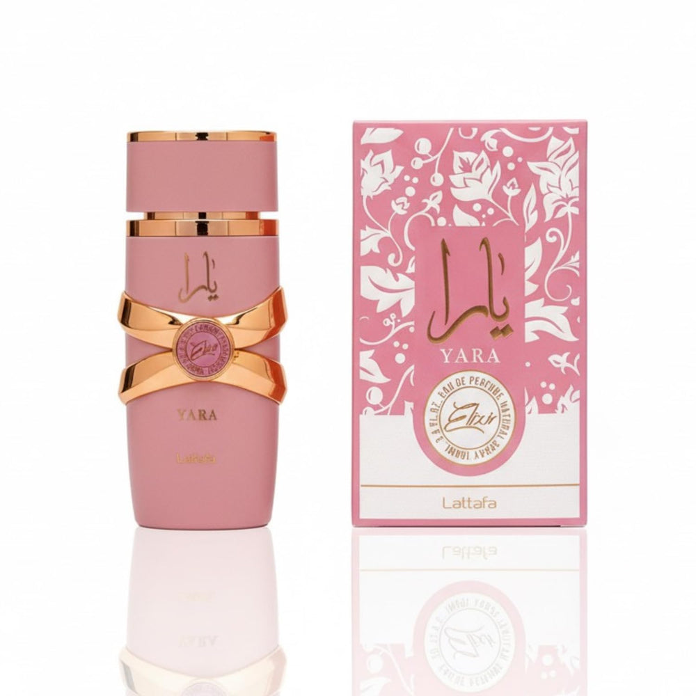 Lattafa Yara Elixir heart notes with jasmine and orange blossom evoke floral allure.