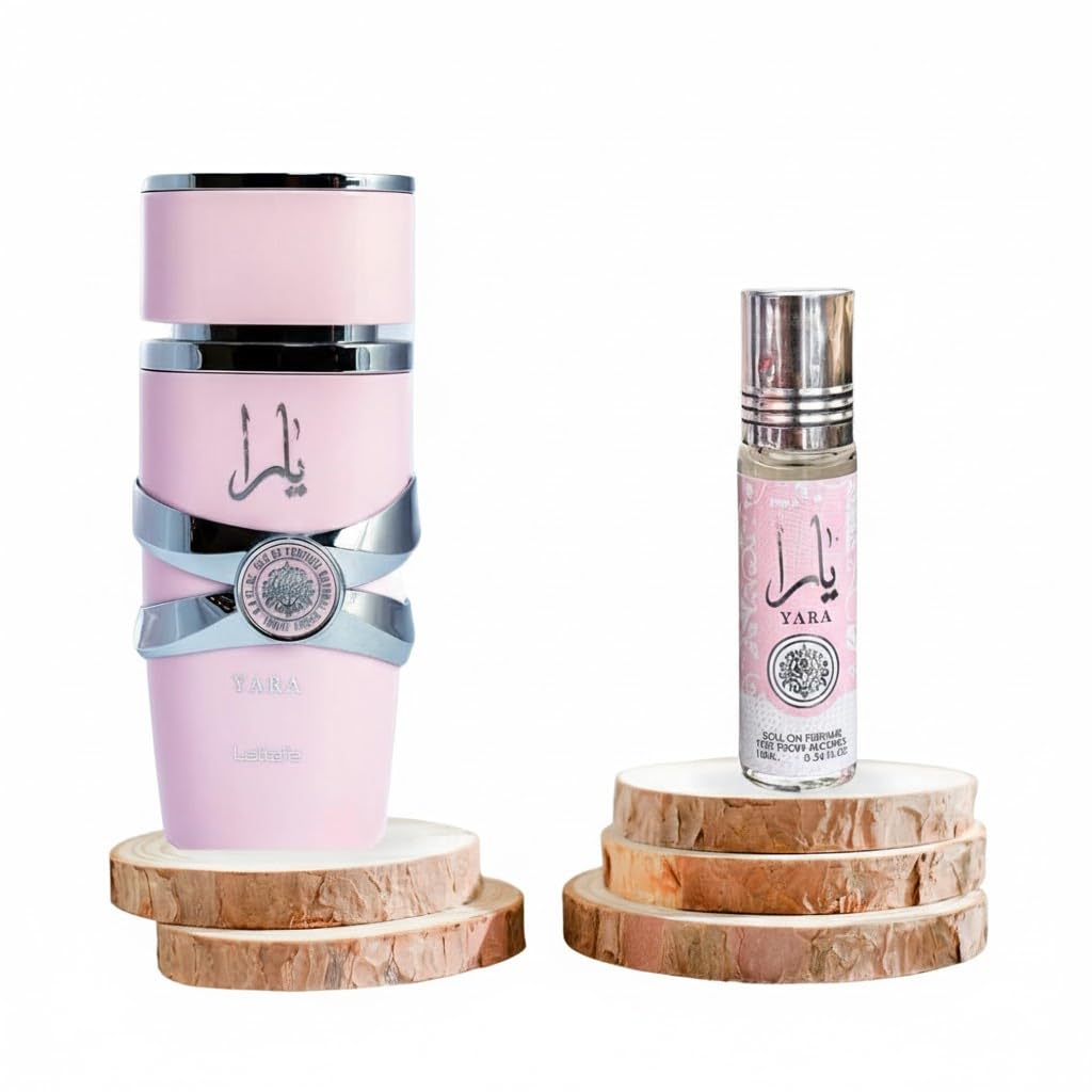 Lattafa Yara gift packaging box showing elegant presentation.