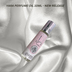 Lattafa Yara roll-on cap and label detail for long-lasting fragrance.