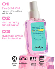 LAUNDRYOU Hydramume bottle closeup highlights probiotic complex supporting skin barrier.