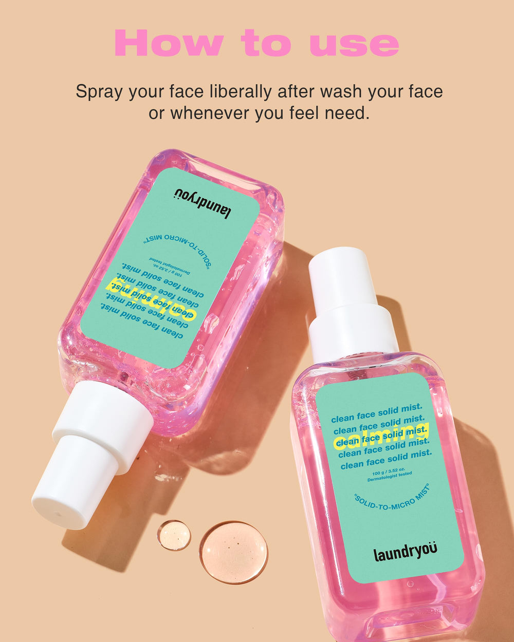 LAUNDRYOU Travel-ready spray near compact case offers quick cooling.