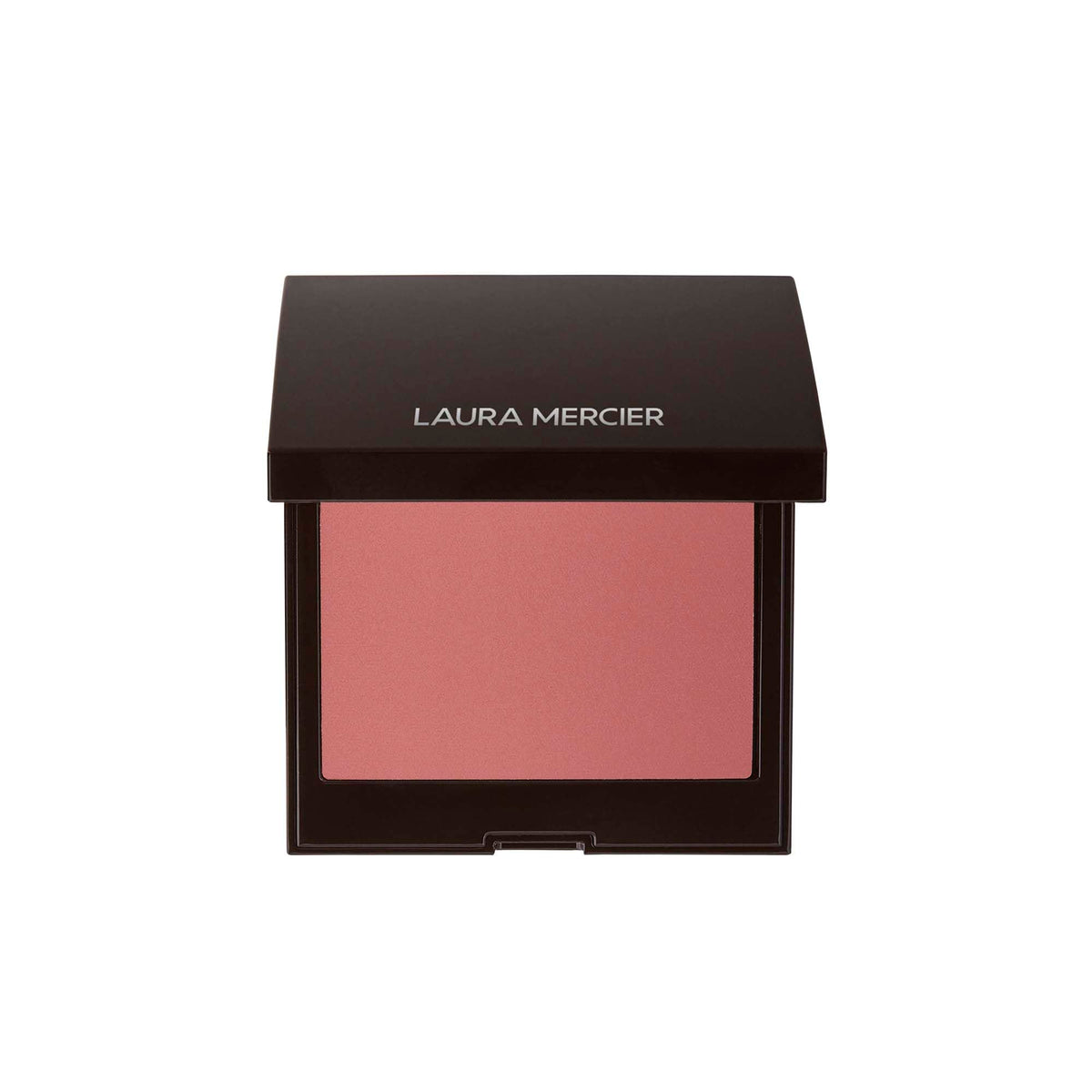 Laura Mercier Blush Color Infusion rose-swatch shows buildable color on skin.