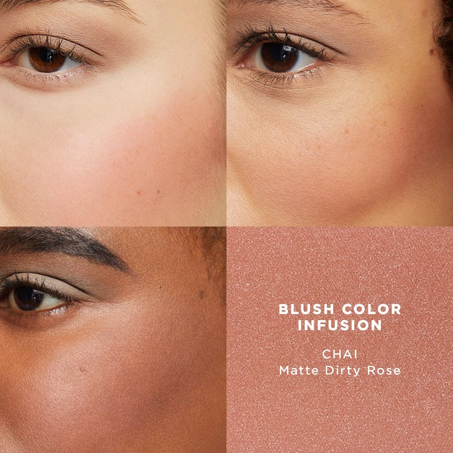 Laura Mercier Blush Color Infusion brush stroke demonstrates seamless blend.