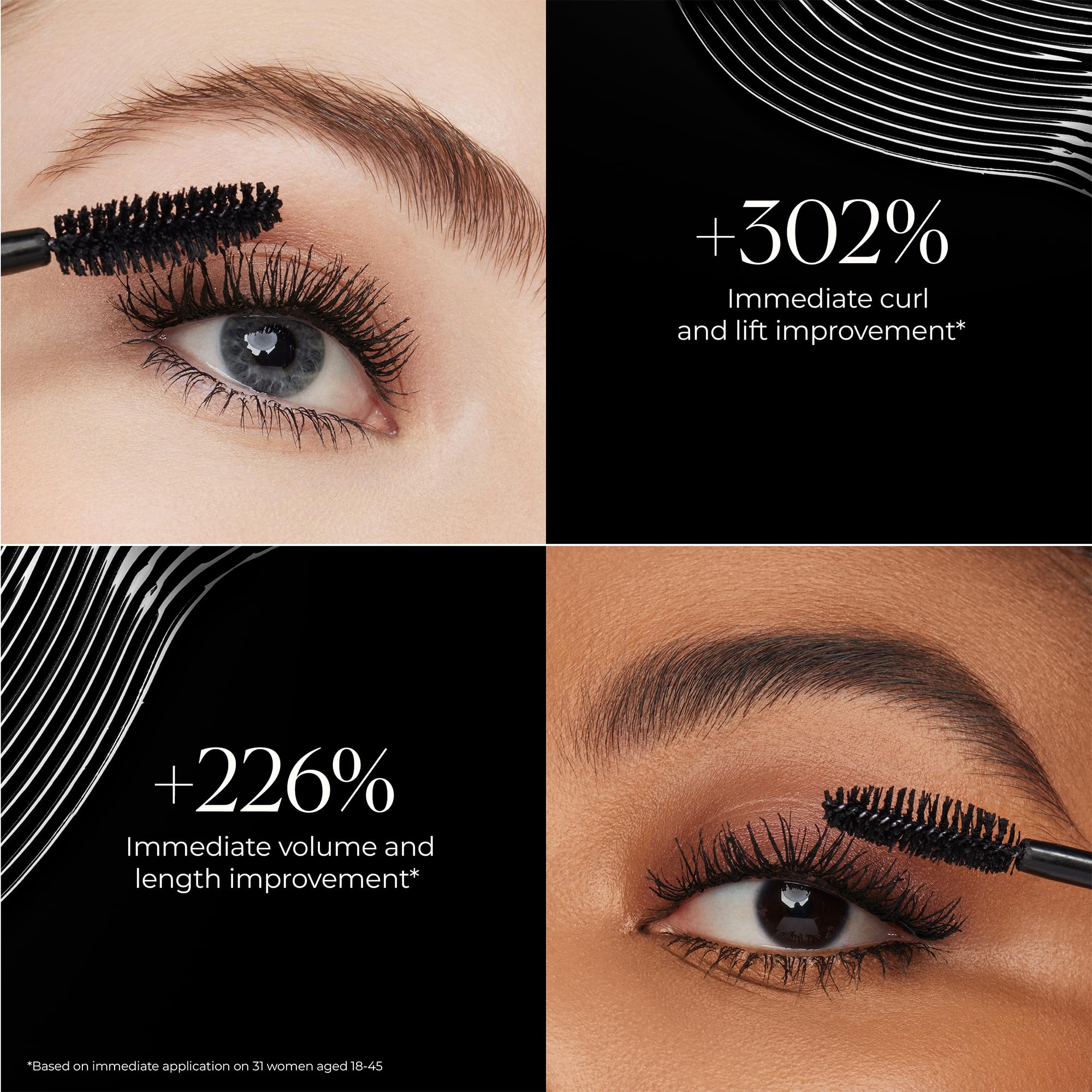 Laura Mercier Caviar Extravagant Mascara long-wear proves durable look through day.