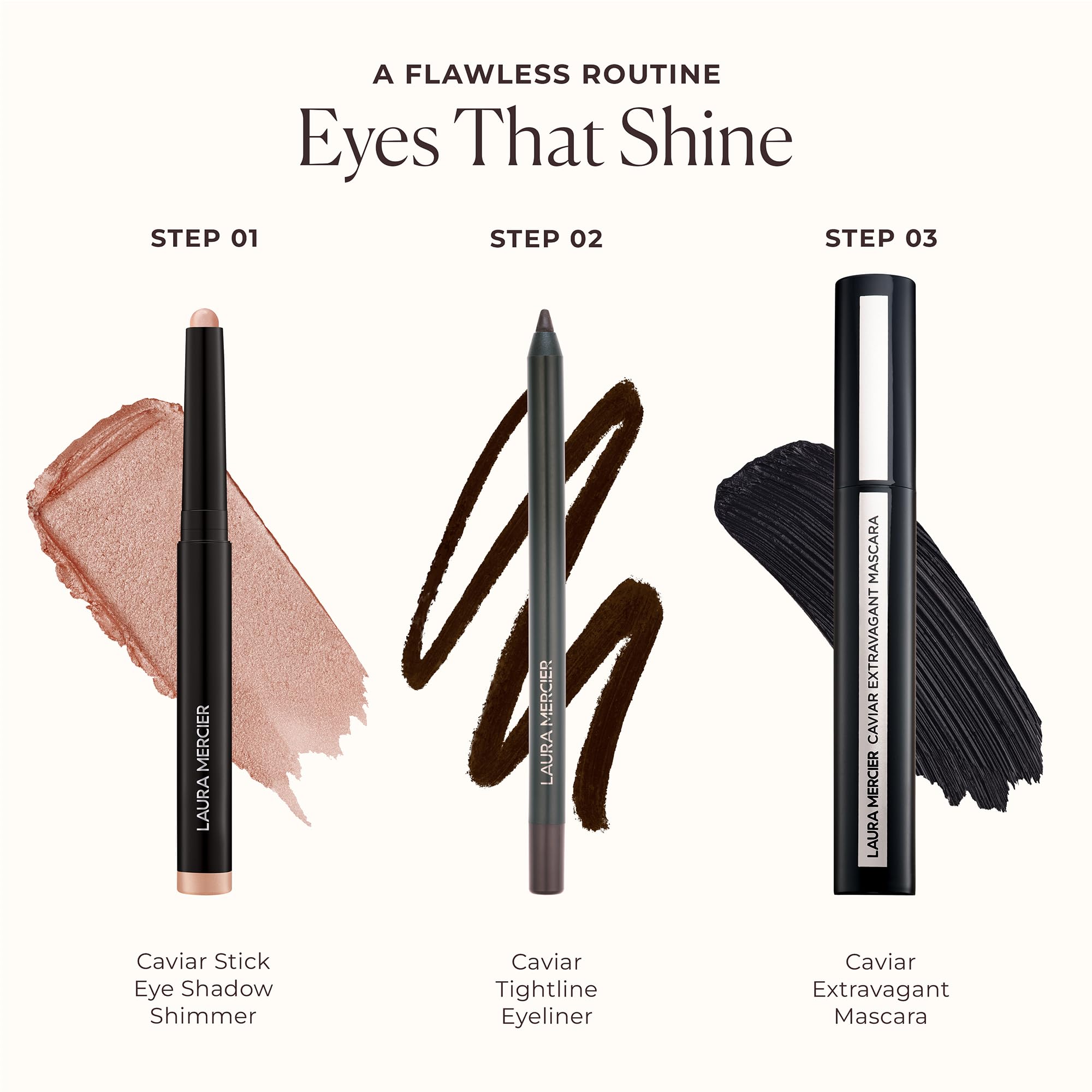 Laura Mercier Caviar Stick Moonlight crease-proof design keeps lines smooth.