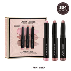 Laura Mercier Caviar Stick Strapless swatch showing creamy pigment and smooth blend.
