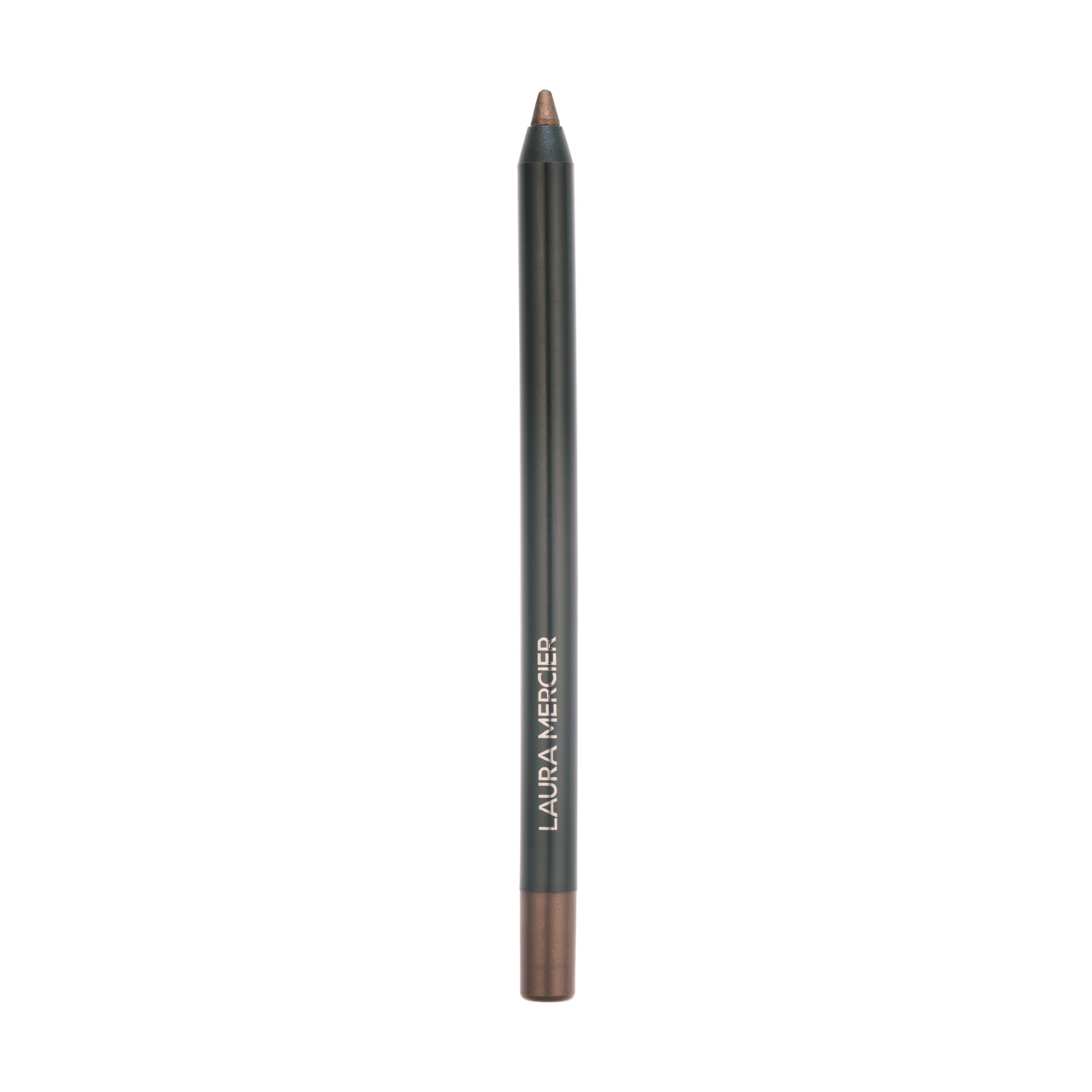 Laura Mercier Caviar Tightline Bronze pencil closeup shows smooth glide for long-lasting tightline.