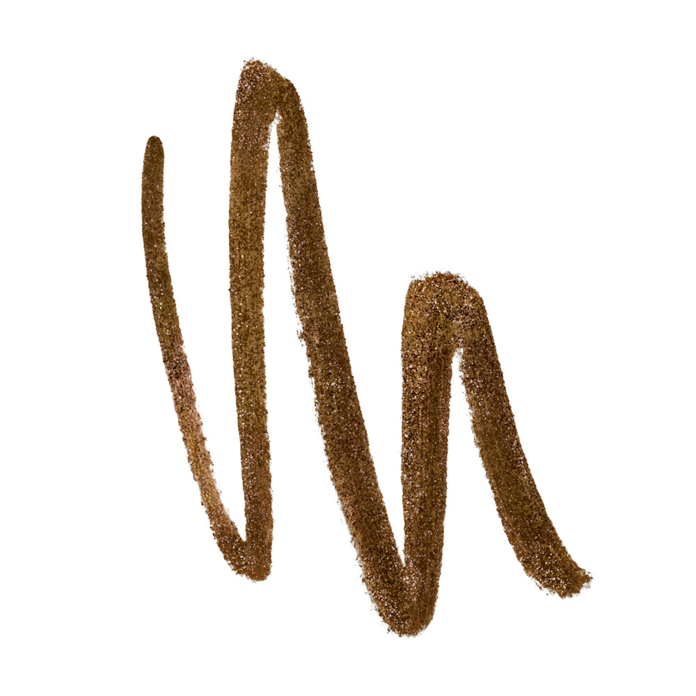 Laura Mercier Caviar Tightline Bronze swatches reveal rich pigment for defined lash line.