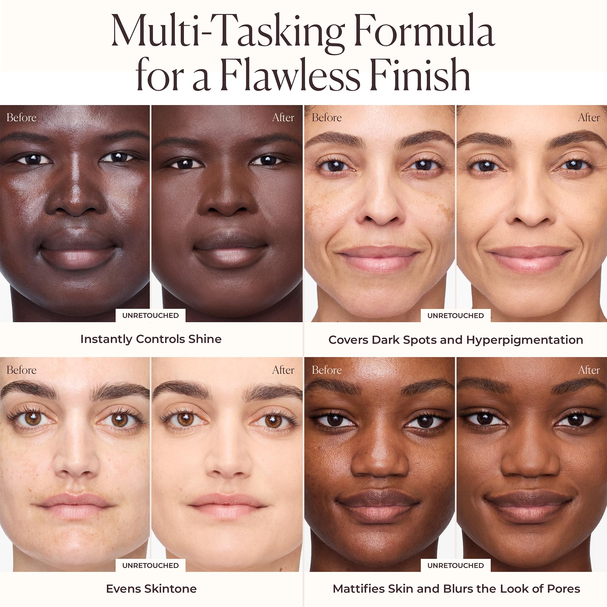 Laura Mercier formula with Eijitsu and White Rose extract balances skin.