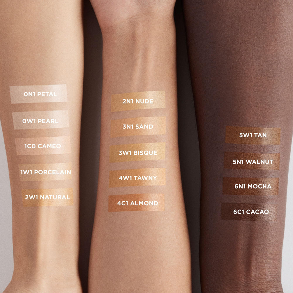 Pearl blends swirl on Laura Mercier Light Revealer for luminous, natural glow
