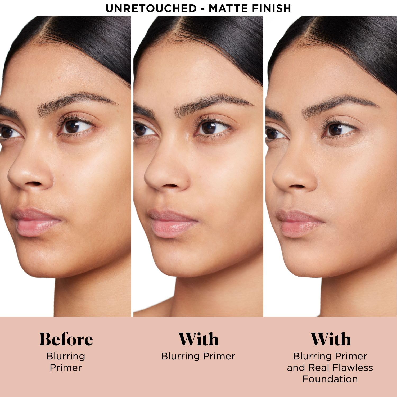 Laura Mercier Pure Canvas Primer oil-free formula shown on hands for shine reduction