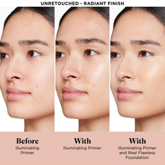 Laura Mercier Pure Canvas Primer Porcelain Flower motif hints at lasting radiance.