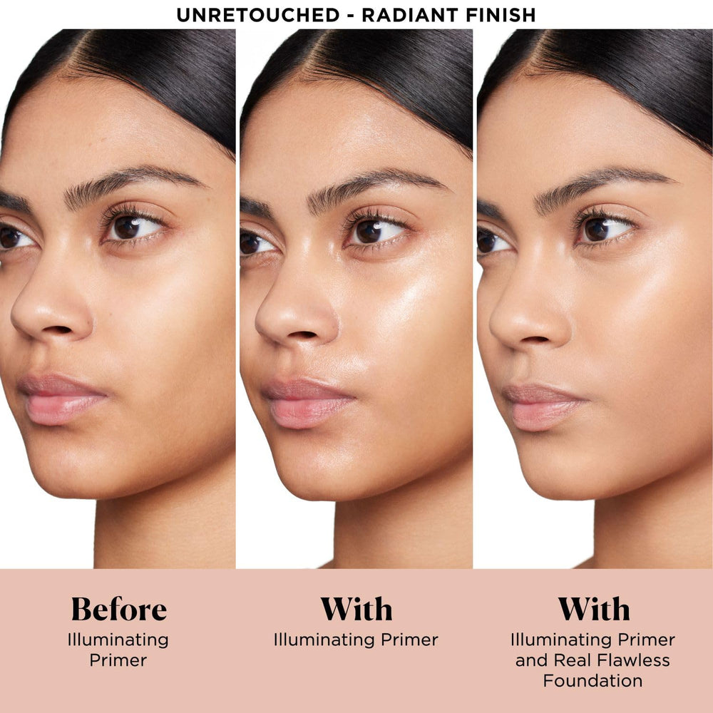 Laura Mercier Pure Canvas Primer highlights rose extracts for deep hydration and smoothing.