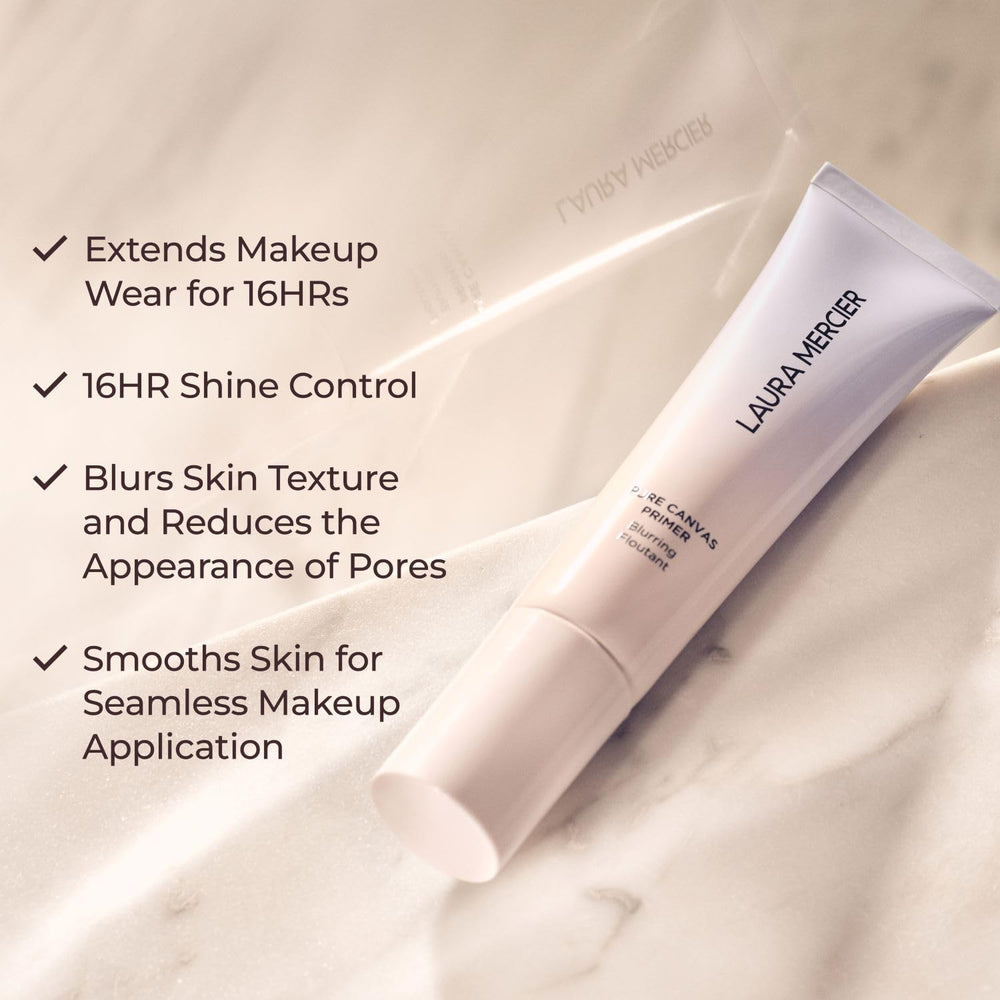 Laura Mercier Pure Canvas Primer with multi-sized silica beads blurring imperfections
