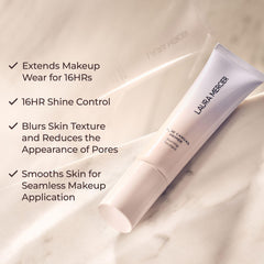 Laura Mercier Pure Canvas Primer with multi-sized silica beads blurring imperfections