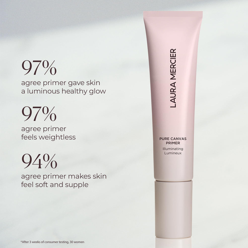 Laura Mercier Pure Canvas Primer silky texture close-up for effortless application.