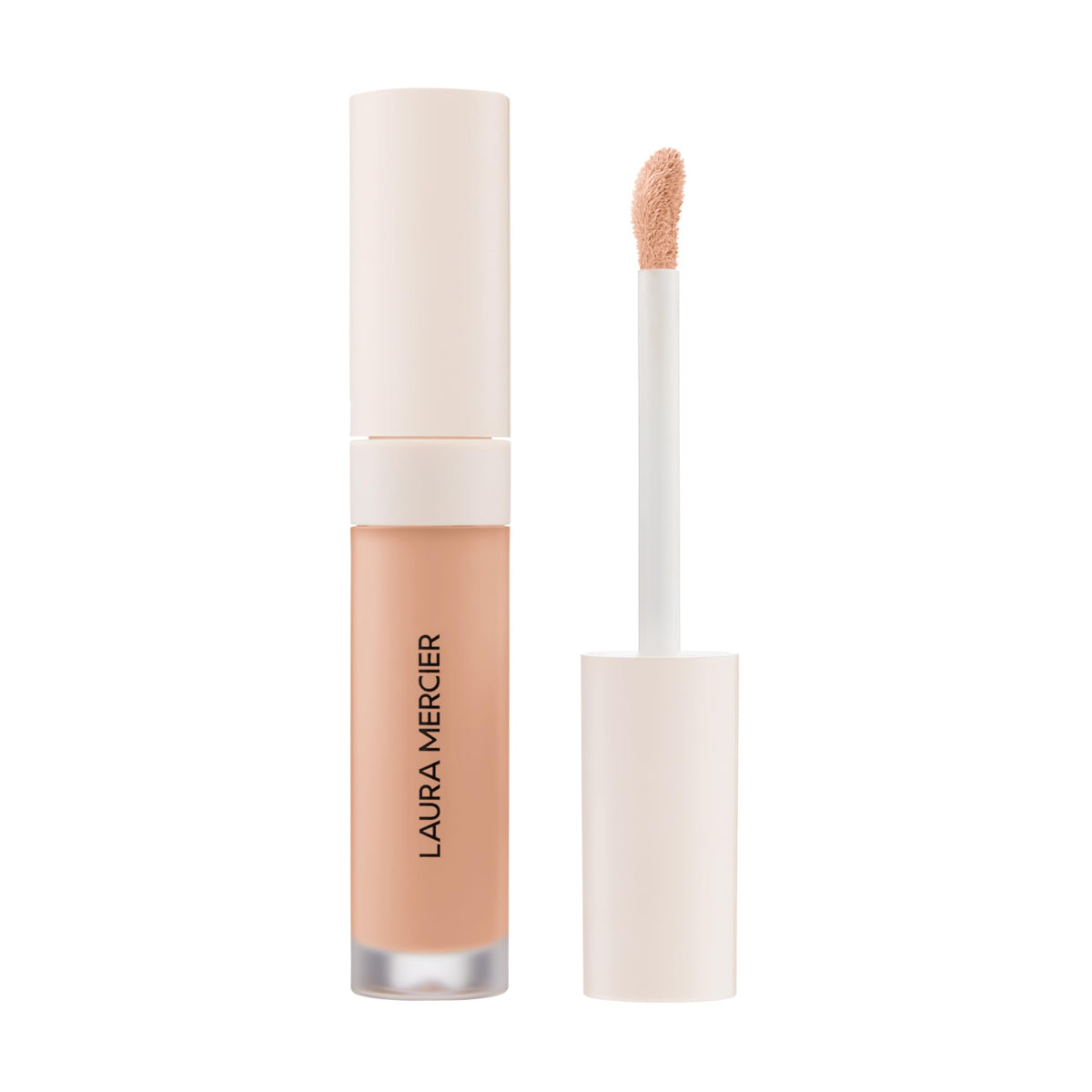  Laura Mercier Real Flawless serum concealer bottle close-up shows lightweight, long-wear coverage that brightens