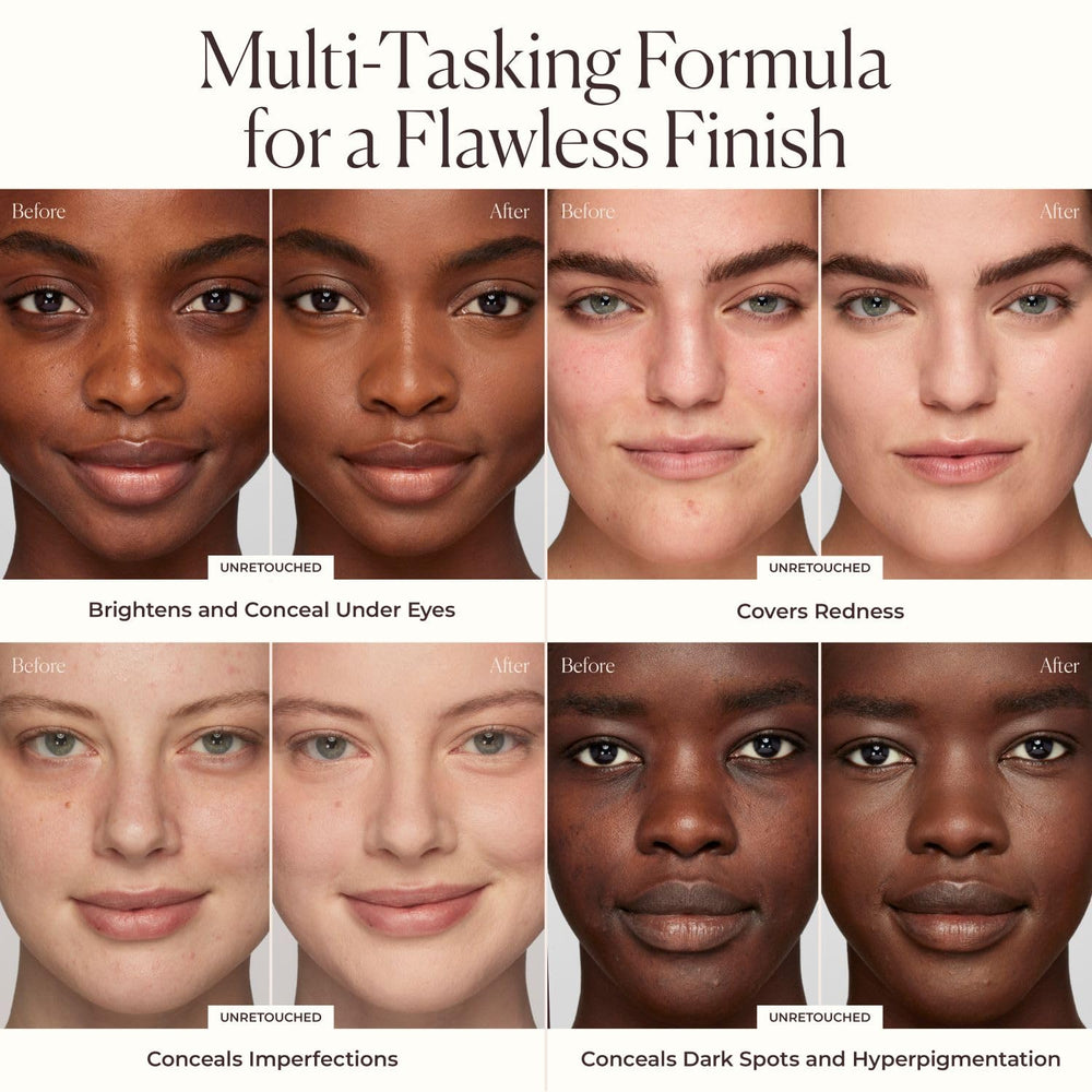 Laura Mercier Real Flawless serum concealer waterproof swatches show durable wear