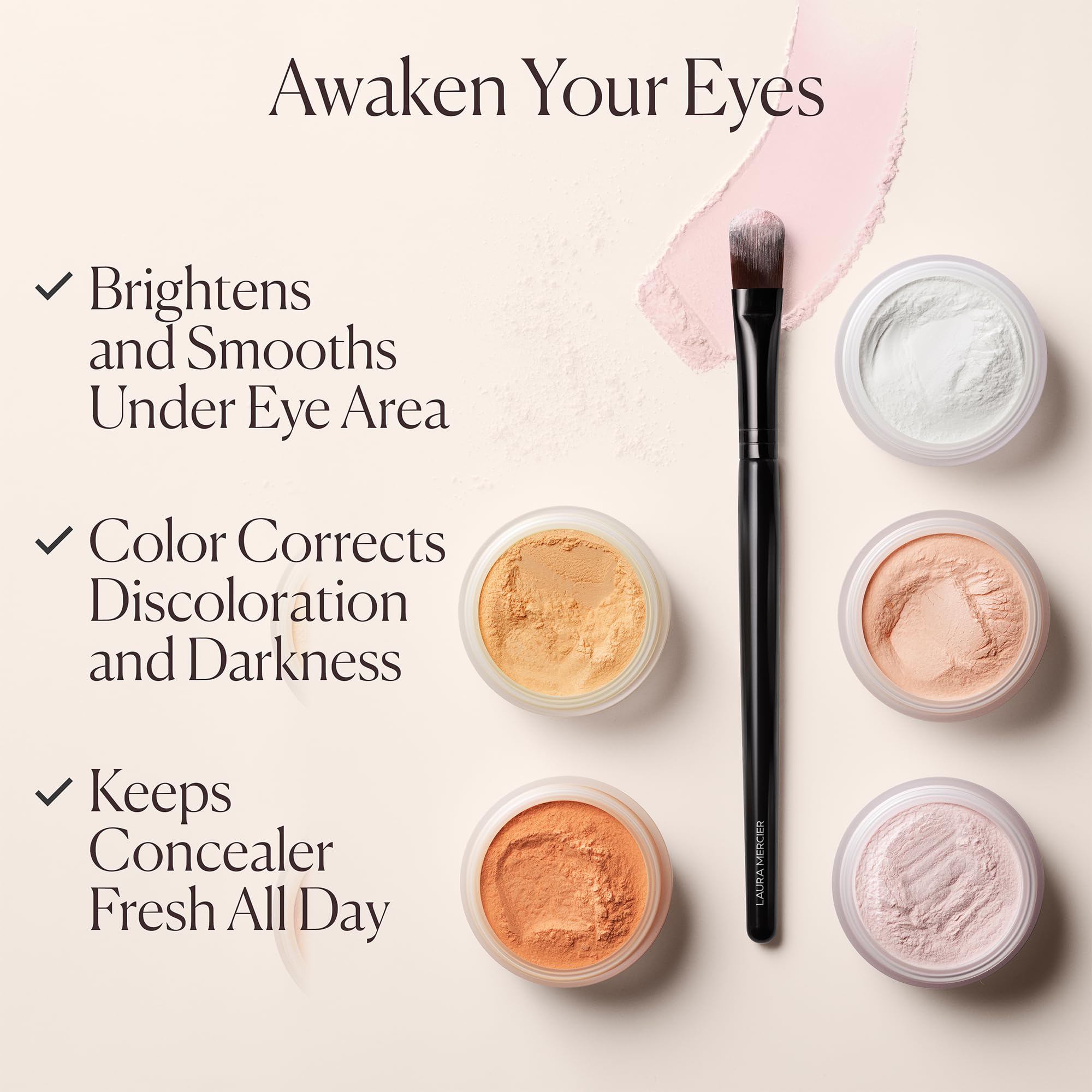 Close-up of texture reveals silky, weightless finish of the powder