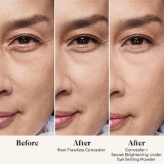 Laura Mercier Secret Brightening Under-Eye Powder cap demonstrates easy application