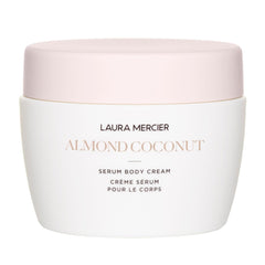 Laura Mercier Serum Body Cream packaging close-up showing rich nourishment and 48-hour hydration