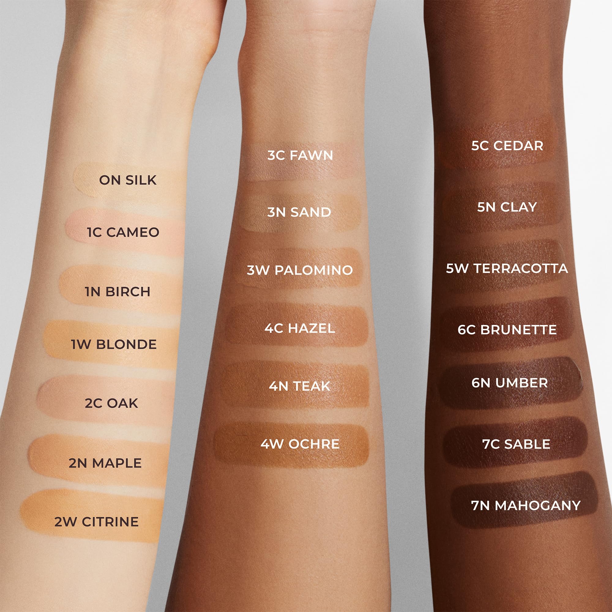 Laura Mercier SPF 30 tinted moisturizer in 3C Fawn, close-up application for even tone.