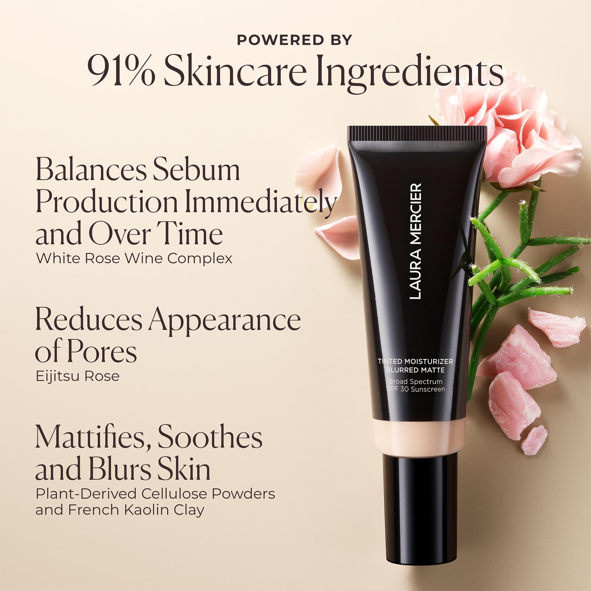 Laura Mercier sheer-light-coverage swatch hints breathable day wear