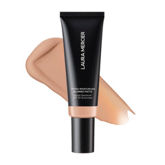 Laura Mercier tinted moisturizer blurred matte spf30 pump showcases pore-blurring, shine-control finish.