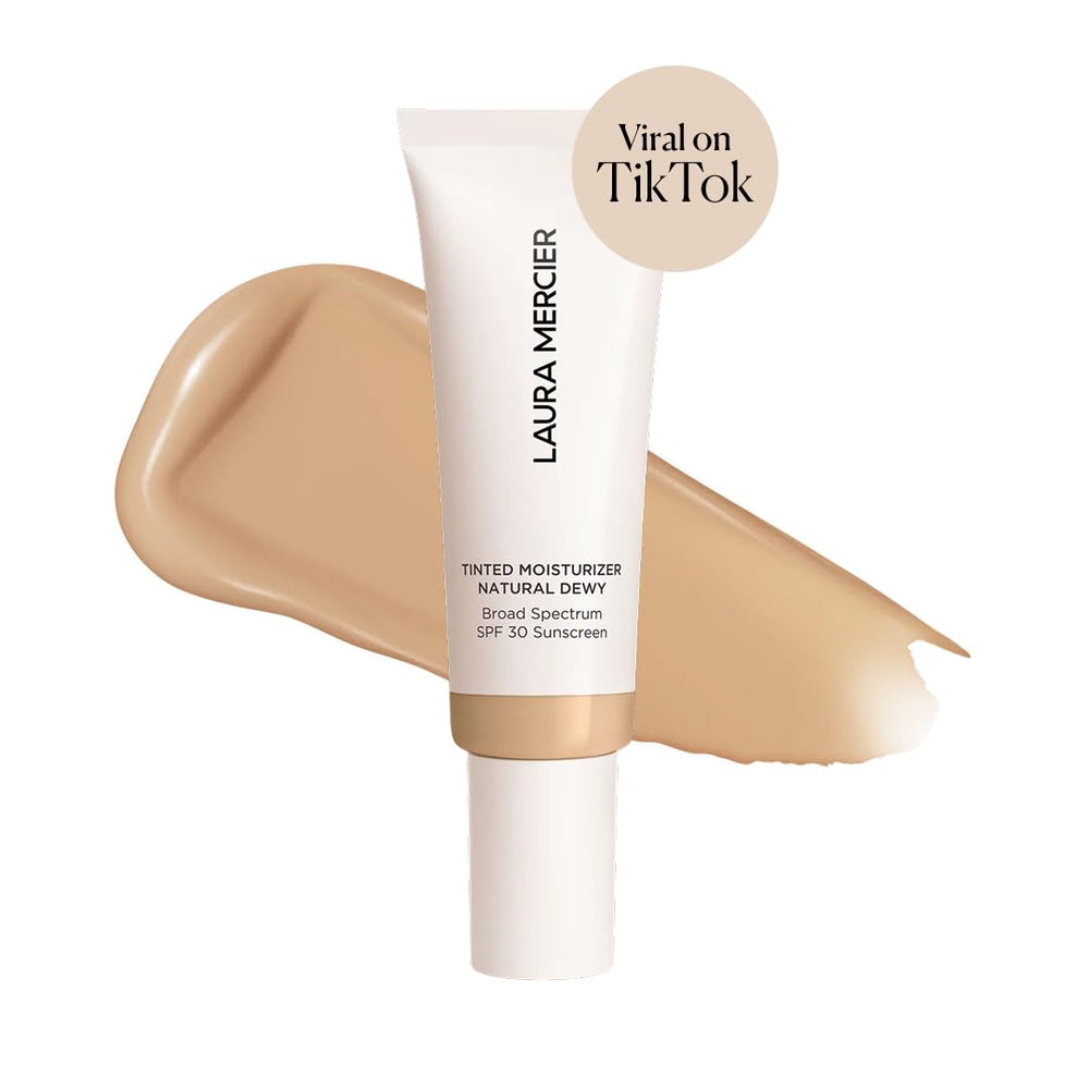 Maple swatch on skin demonstrates Laura Mercier shade match for natural coverage.