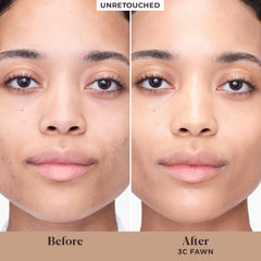 Laura Mercier tinted moisturizer application view highlighting dewy, hydrated skin look.