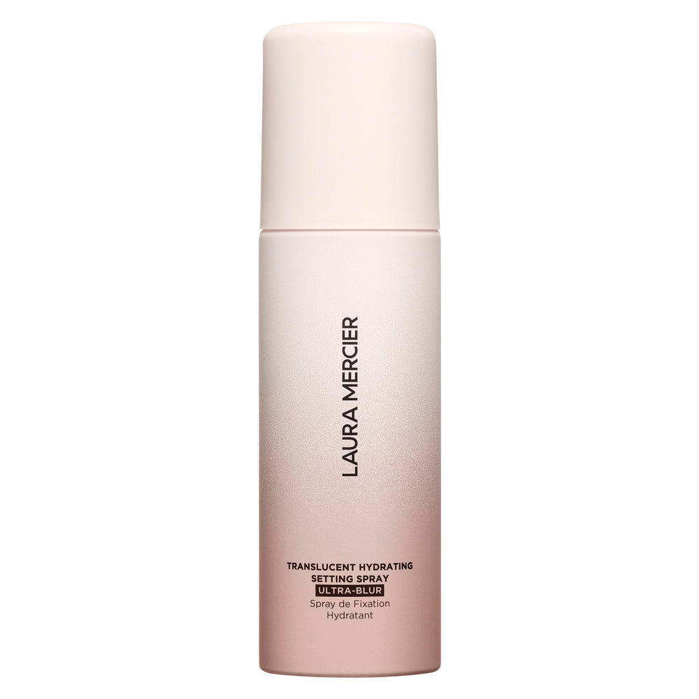 Laura Mercier Translucent Hydrating Setting Spray packaging shown for lightweight, comfortable wear