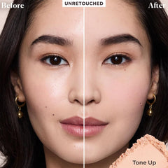 Laura Mercier translucent loose powder application using press and roll technique on skin.
