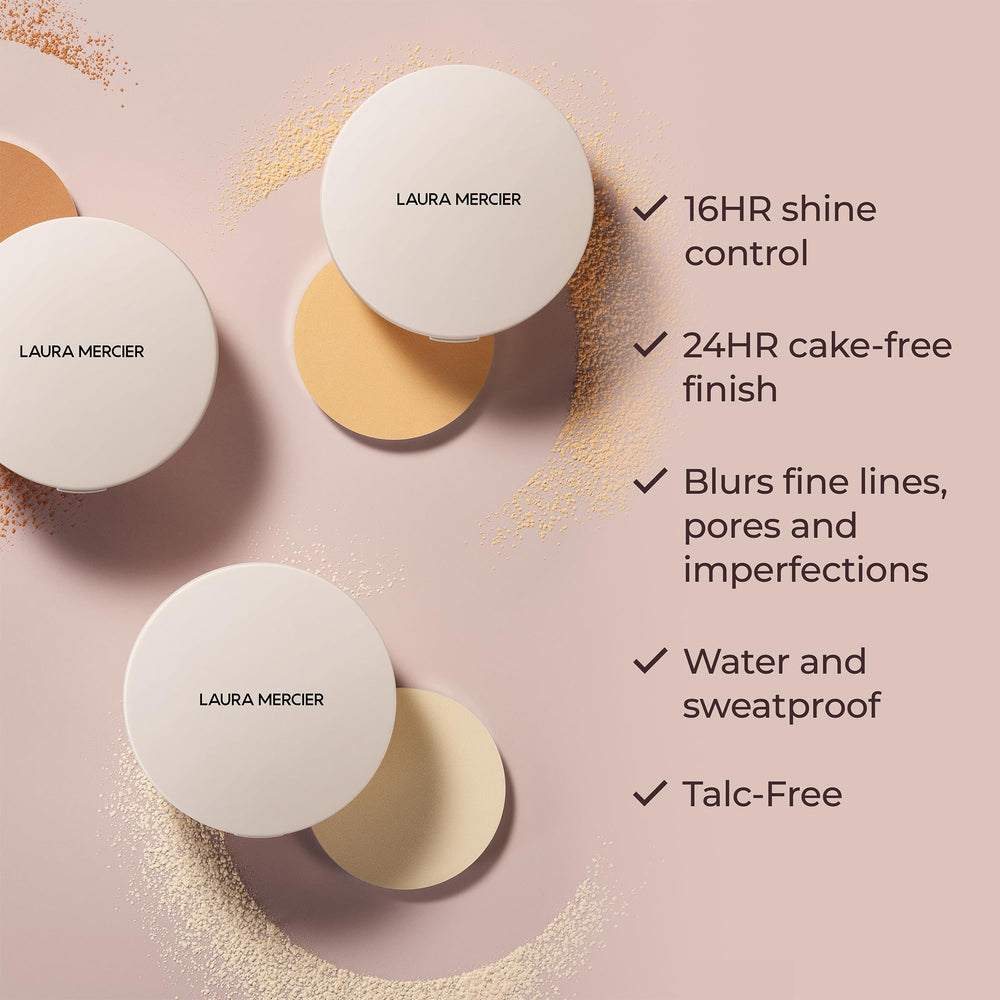 Laura Mercier Ultra-Blur Natural Finish displays soft-matte glow on skin.