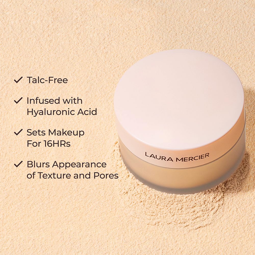 Laura Mercier Ultra-Blur translucent honey mini shade offers travel-friendly coverage.