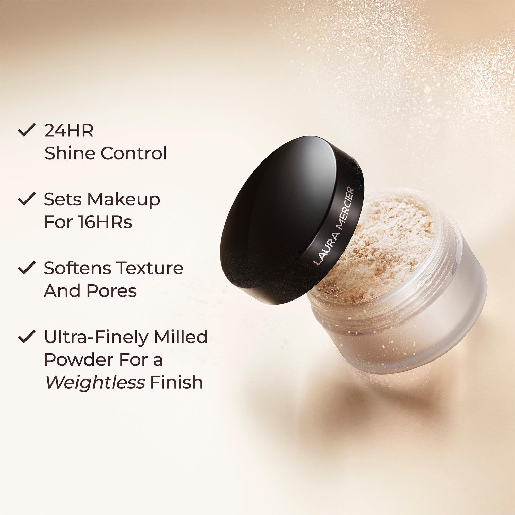 Laura Mercier vitamin C and E infused formula supports skin friendly antioxidant protection.